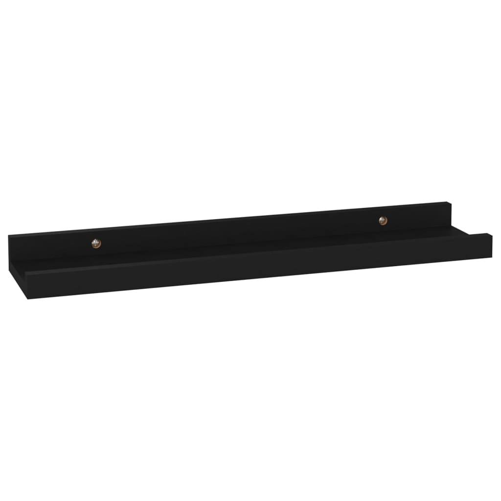 vidaXL Prateleiras de parede 4 pcs 40x9x3 cm preto