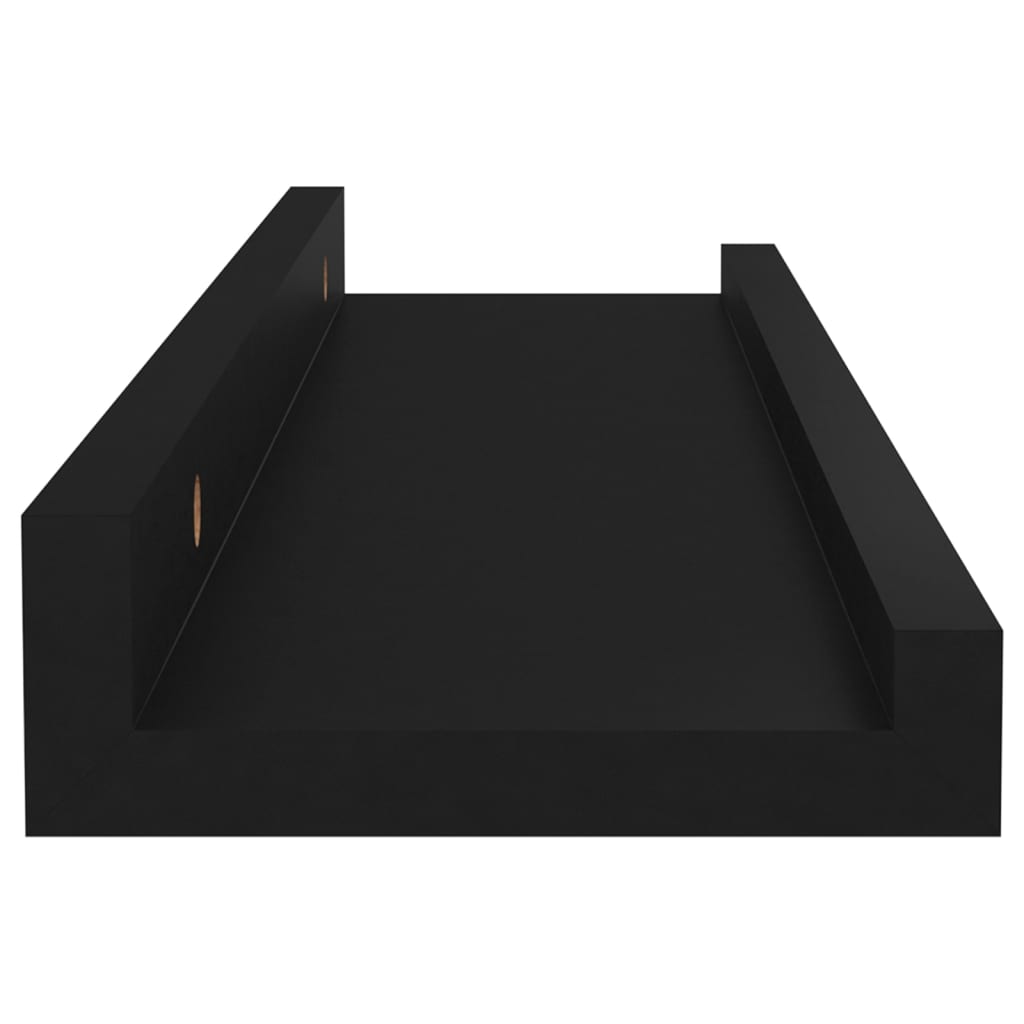 vidaXL Prateleiras de parede 4 pcs 40x9x3 cm preto