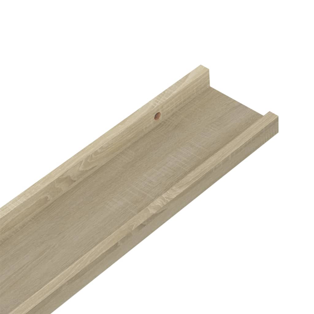 vidaXL Prateleiras de parede 4 pcs 40x9x3 cm carvalho sonoma