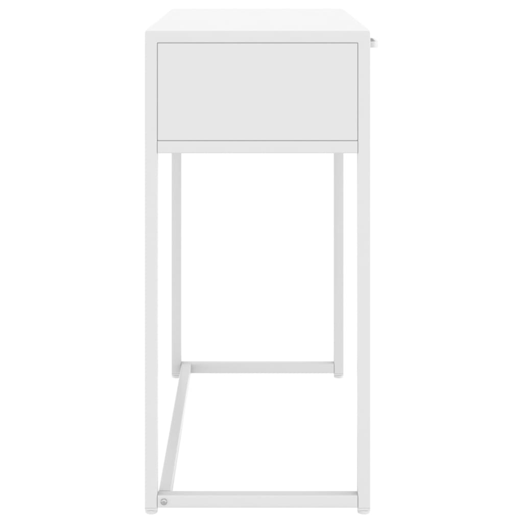 vidaXL Mesa consola 72x35x75 cm aço branco