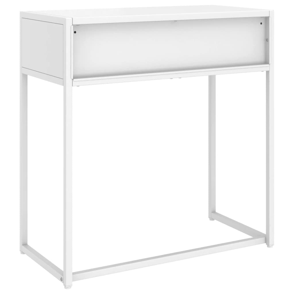 vidaXL Mesa consola 72x35x75 cm aço branco