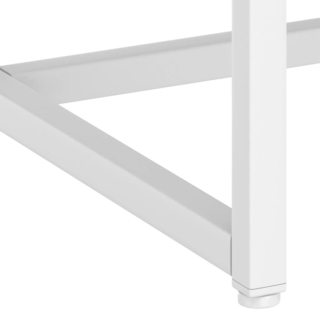 vidaXL Mesa consola 72x35x75 cm aço branco