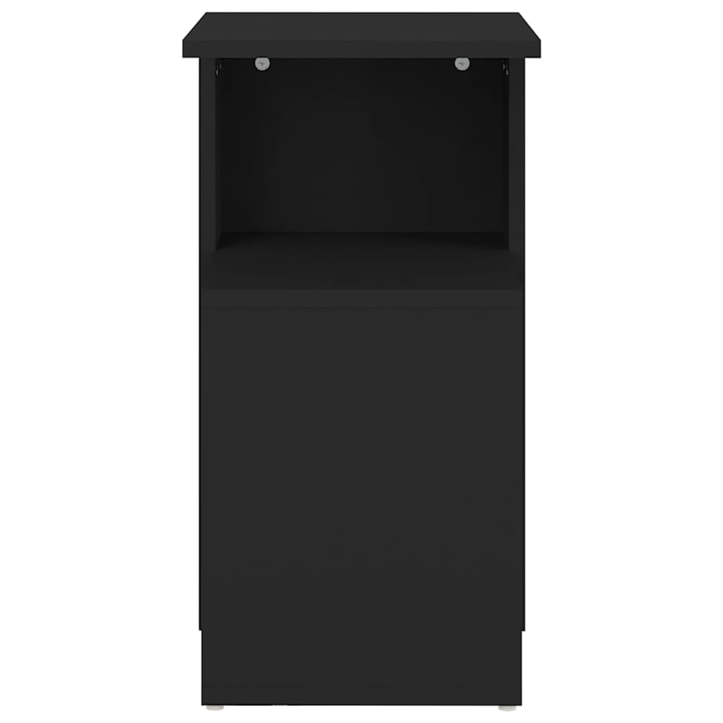 vidaXL Mesa de apoio 36x30x56 cm contraplacado preto