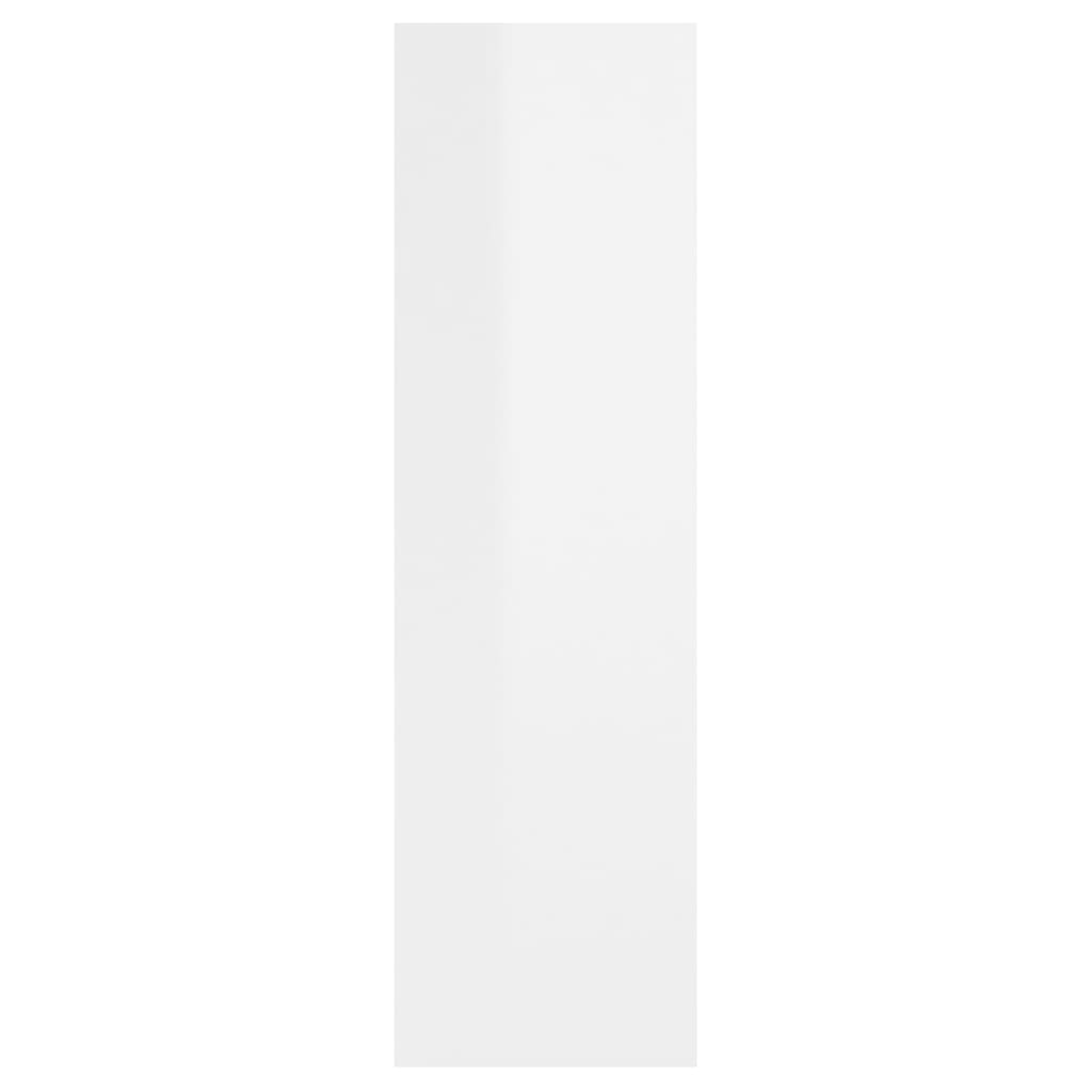 vidaXL Estante de parede 75x16x55 cm contraplacado branco brilhante