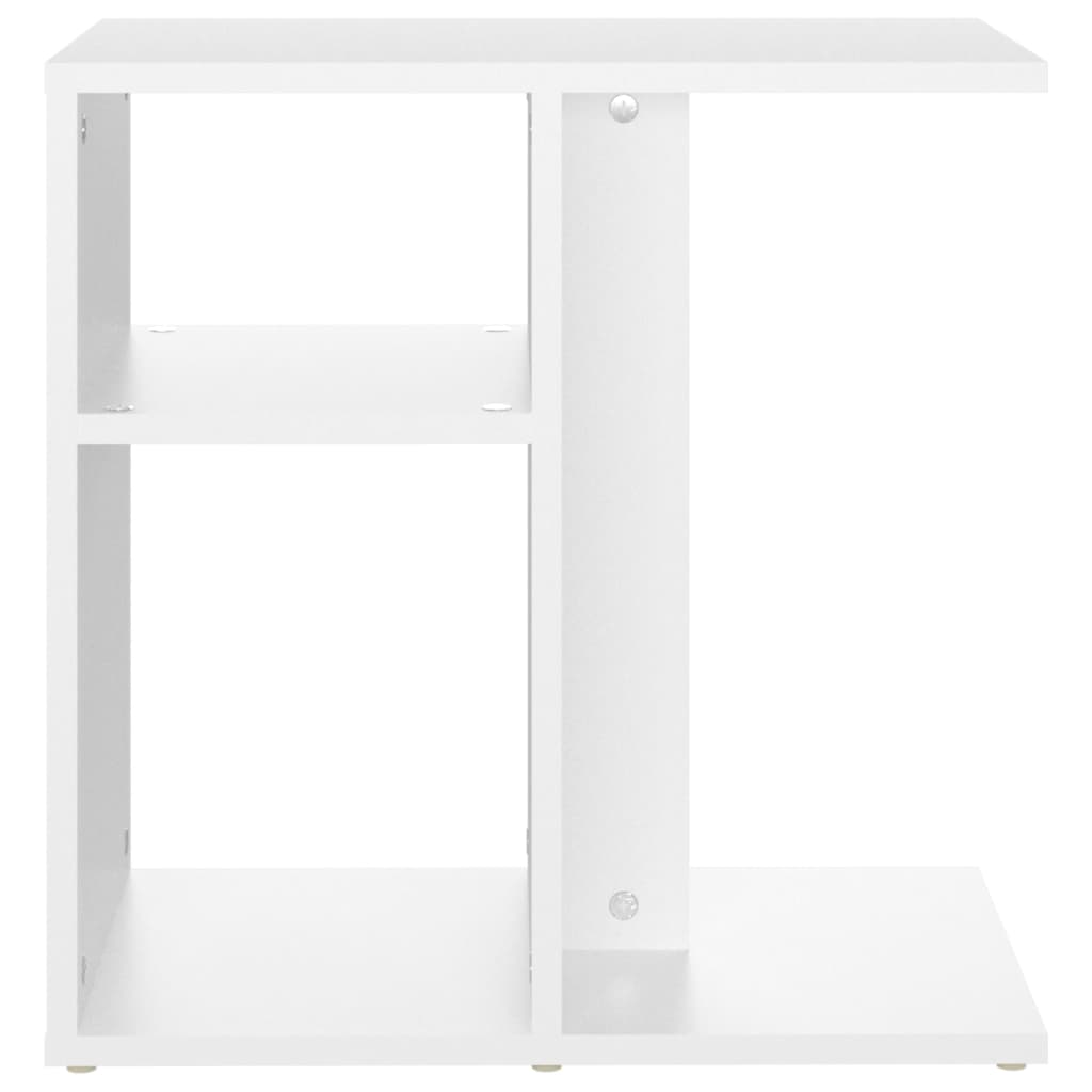 vidaXL Mesa de apoio 50x30x50 cm contraplacado branco