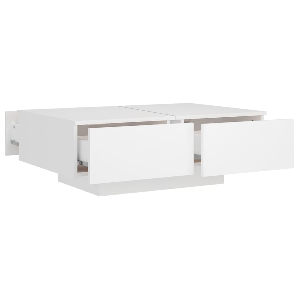 vidaXL Mesa de centro 90x60x31 cm contraplacado branco