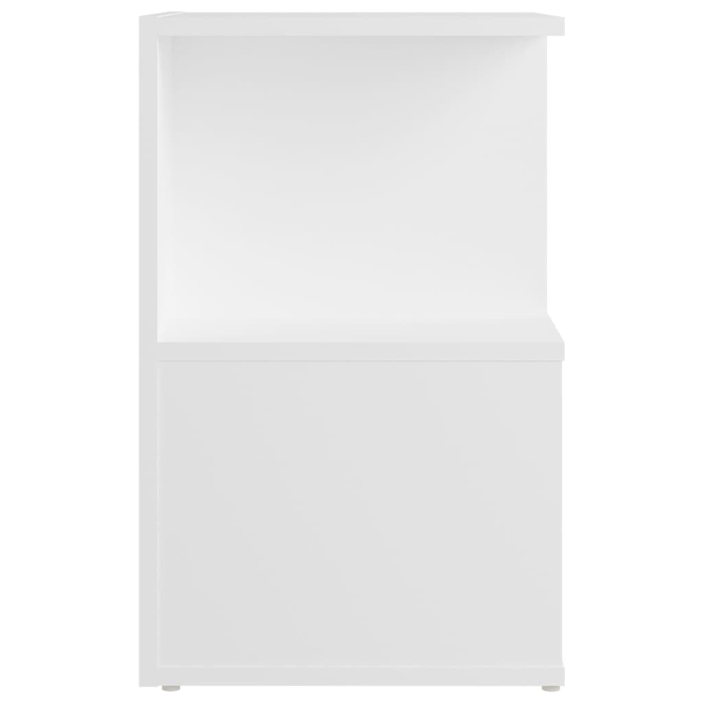 vidaXL Mesa de cabeceira 35x35x55 cm contraplacado branco