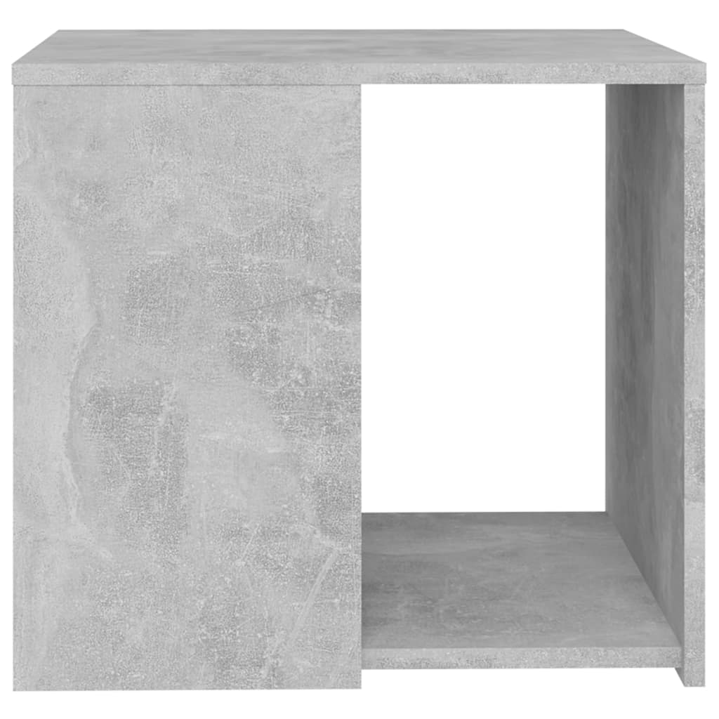 vidaXL Mesa de apoio 50x50x45 cm contraplacado cinzento cimento