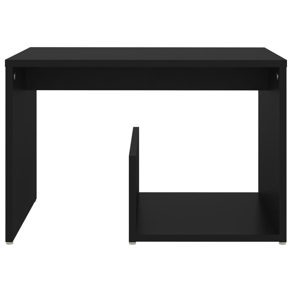 vidaXL Mesa de apoio 59x36x38 cm contraplacado preto