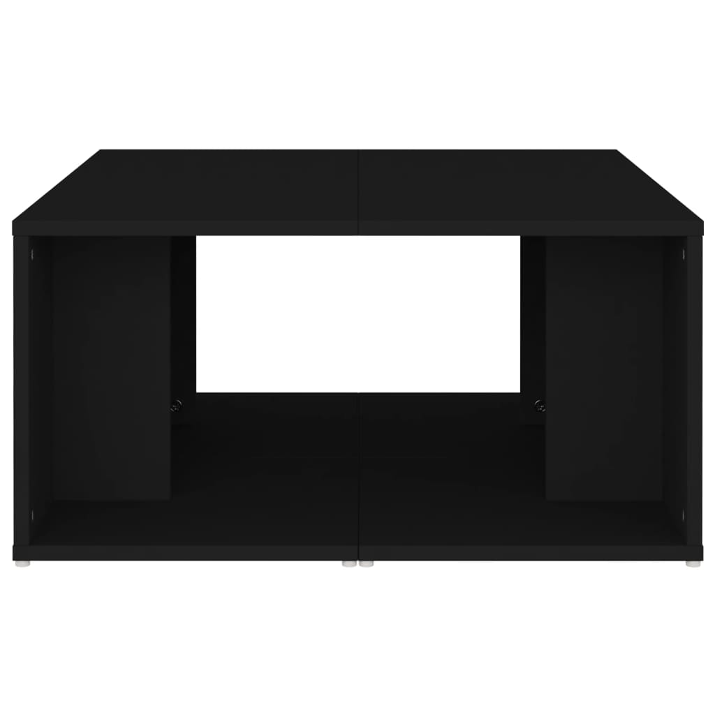 vidaXL Mesas de centro 4 pcs 33x33x33 cm contraplacado preto