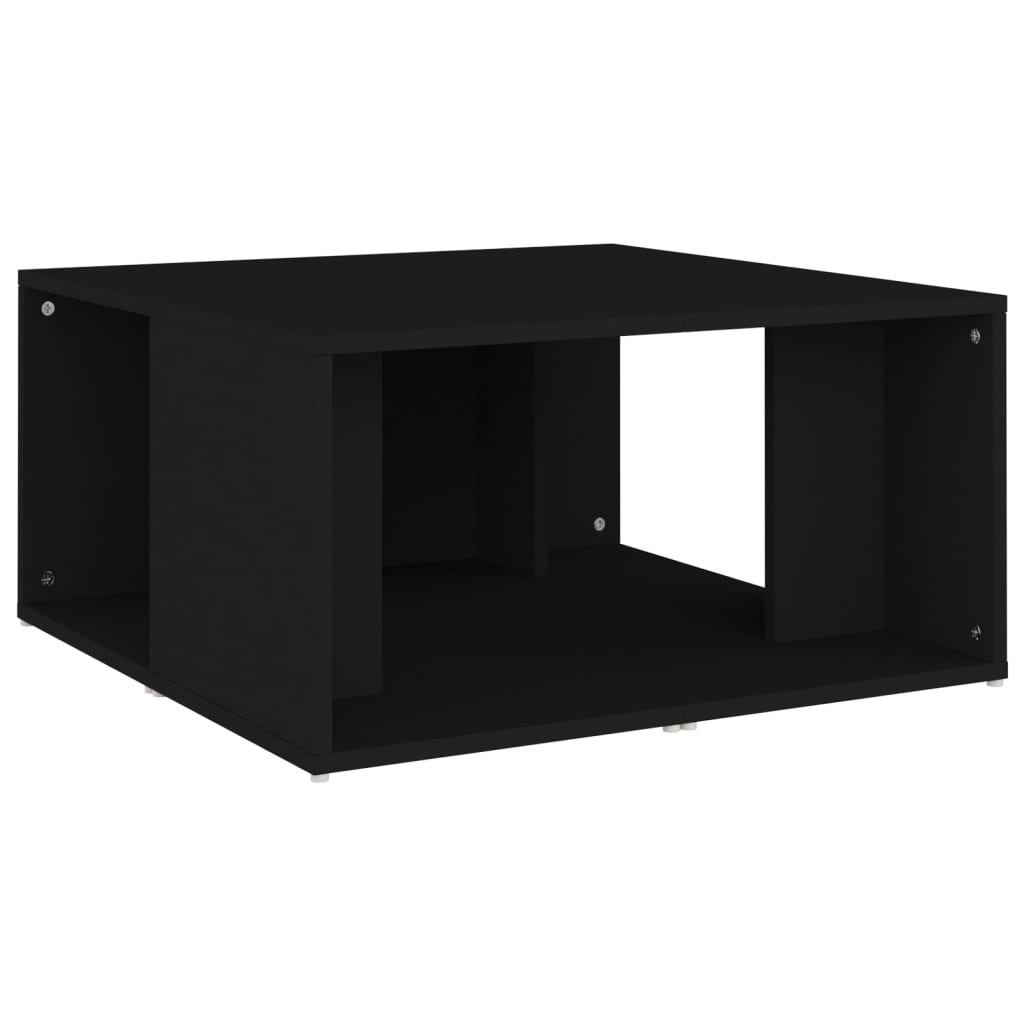 vidaXL Mesas de centro 4 pcs 33x33x33 cm contraplacado preto