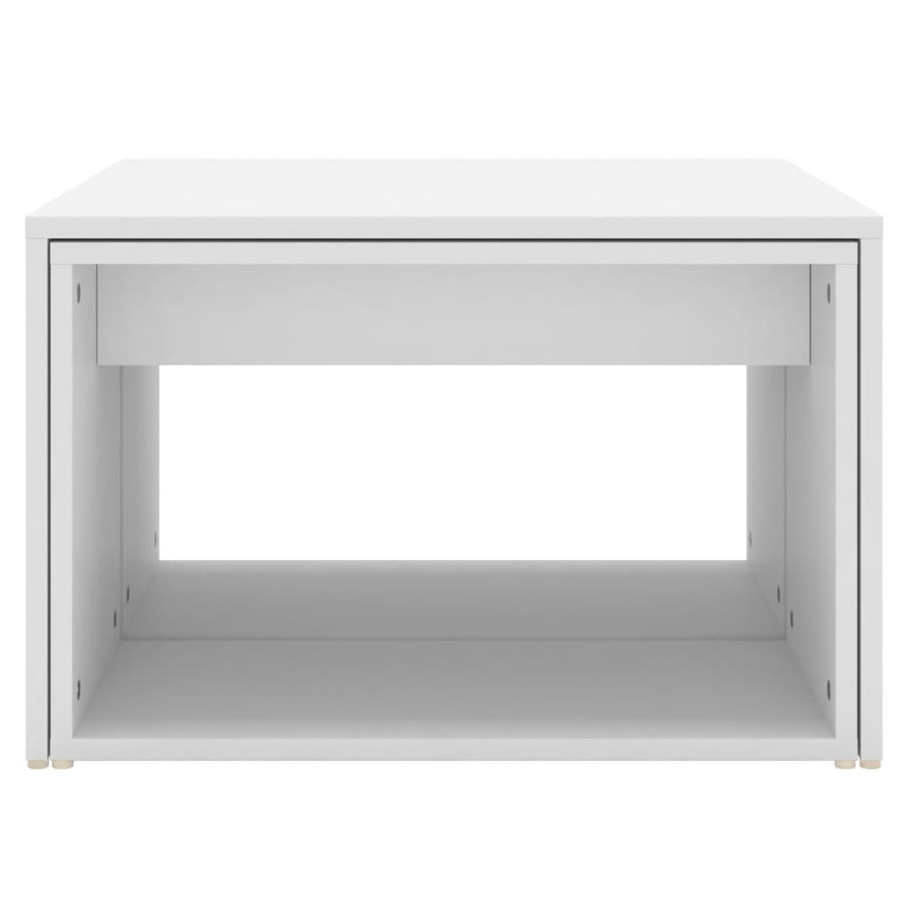 vidaXL 3pcs conjunto mesas centro 60x60x38cm madeira processada branco