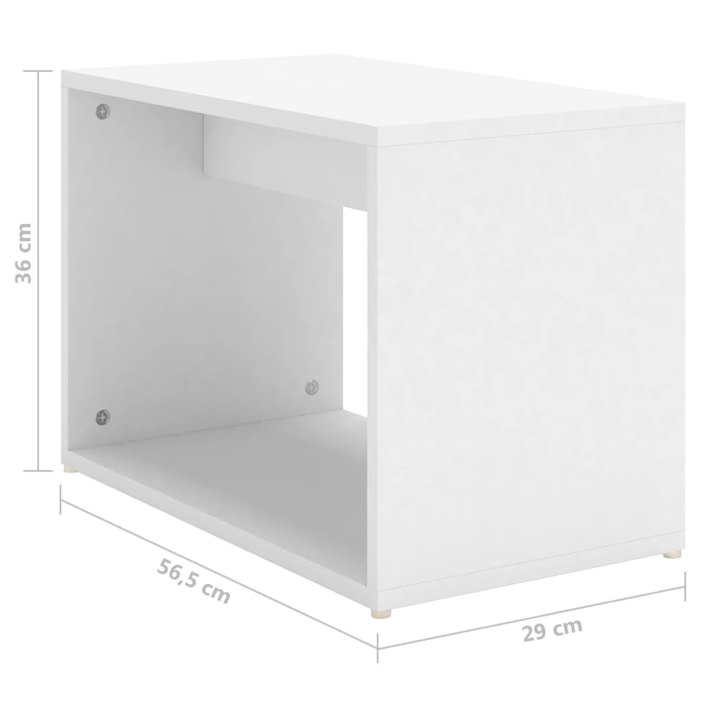 vidaXL 3pcs conjunto mesas centro 60x60x38cm madeira processada branco