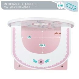 Woomax|Cadeira Alta Woomax 25 x 55 x 20 cm Bonecas Branco Cor de Rosa 2 Unidades