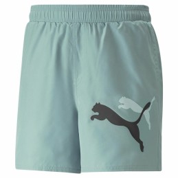 Calções de Desporto para Homem Puma Ess+ Logo Power Cat For All Time Água-marinha Azul Verde