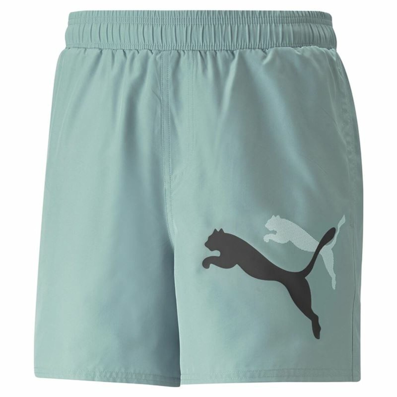 Calções de Desporto para Homem Puma Ess+ Logo Power Cat For All Time Água-marinha Azul Verde