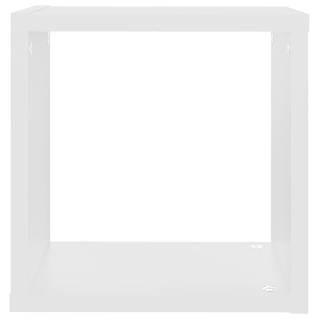 vidaXL Prateleiras de parede em forma de cubo 2 pcs 26x15x26 cm branco