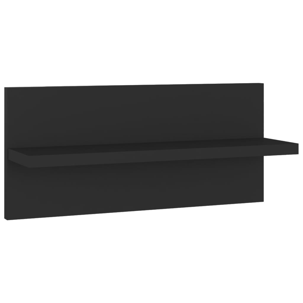 vidaXL Estantes de parede 4 pcs 40x11,5x18 cm contraplacado preto