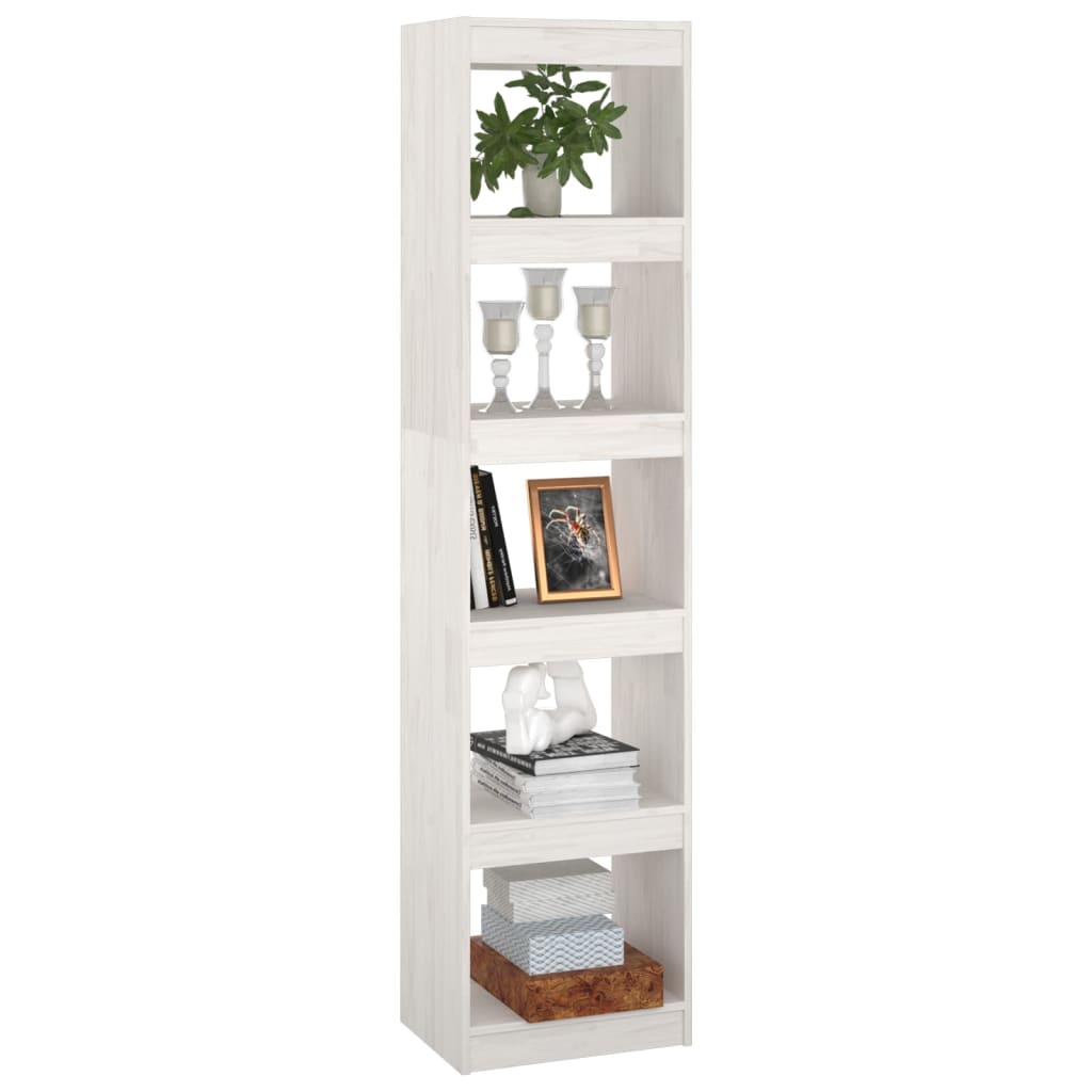 vidaXL Estante/divisória 40x30x167,5 cm pinho maciço branco