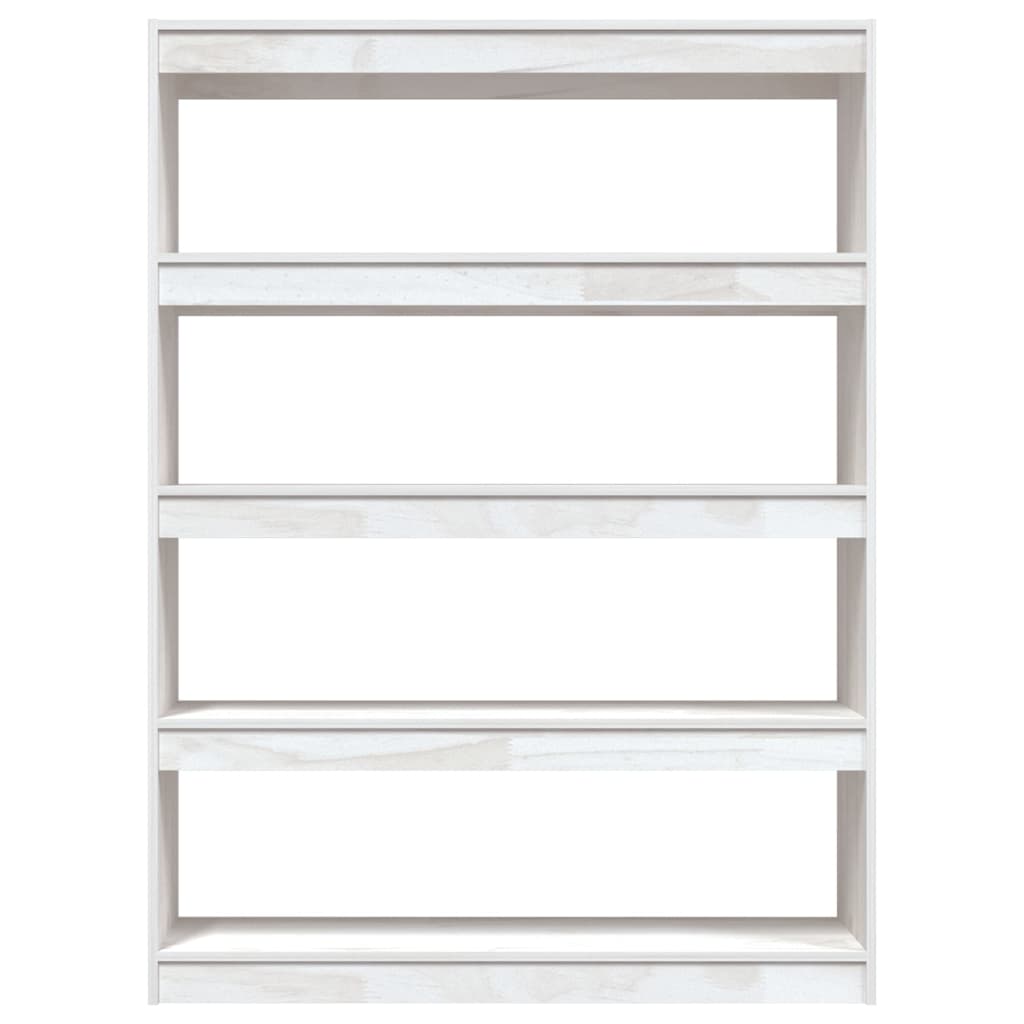 vidaXL Estante/divisória 100x30x135,5 cm pinho maciço branco