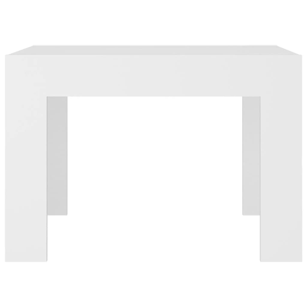 vidaXL Mesa de centro 50x50x35 cm contraplacado branco