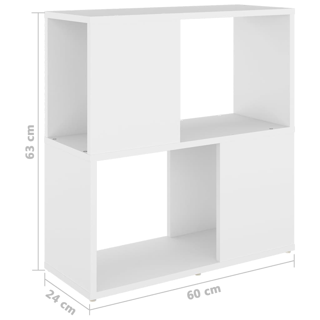 vidaXL Estante 60x24x63 cm derivados de madeira branco