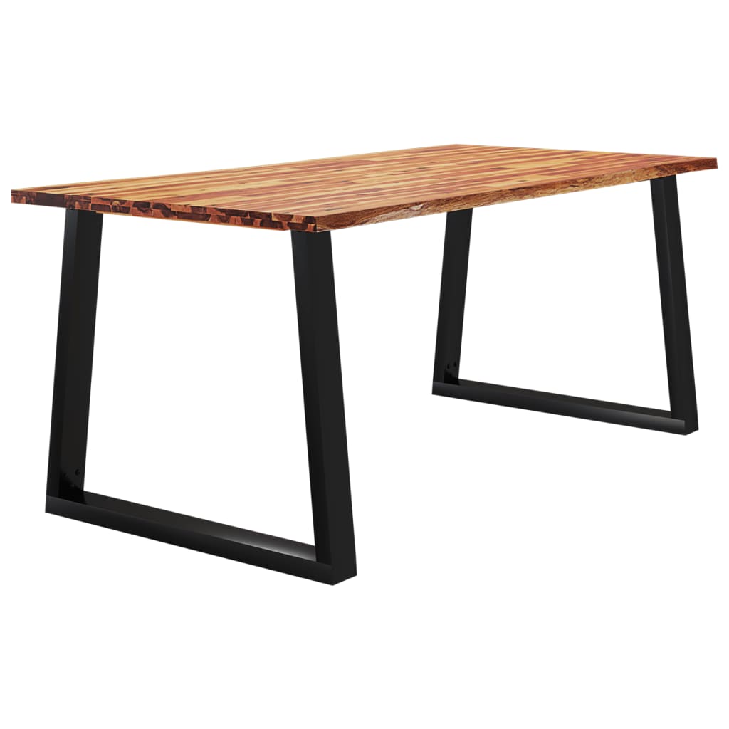 vidaXL Mesa de jantar c/ bordas vivas 180x90x75 cm acácia maciça