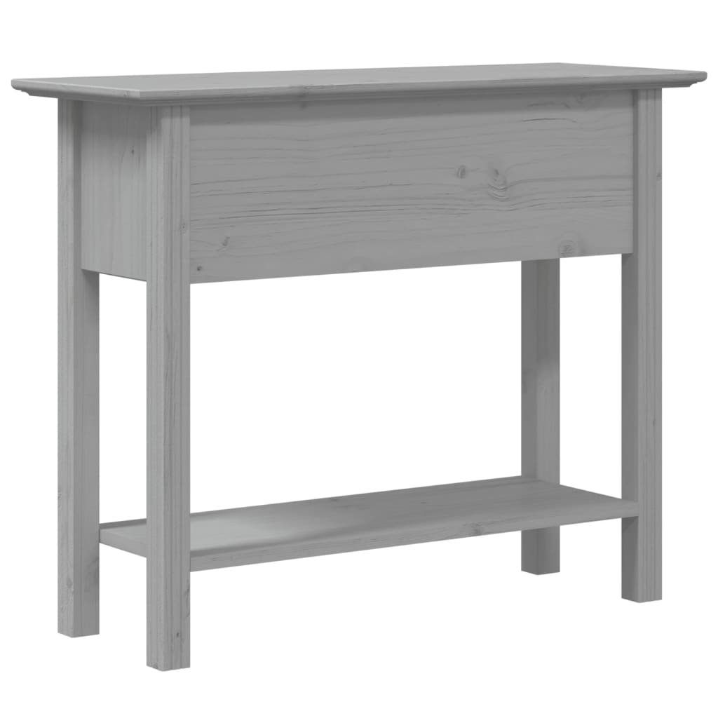 vidaXL Mesa consola BODO 90x34,5x73cm madeira de pinho maciça cinzento