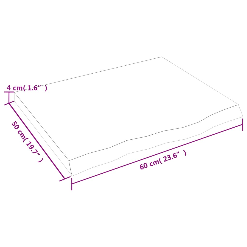 vidaXL Prateleira de parede 60x50x(2-4) cm carvalho tratado castanho