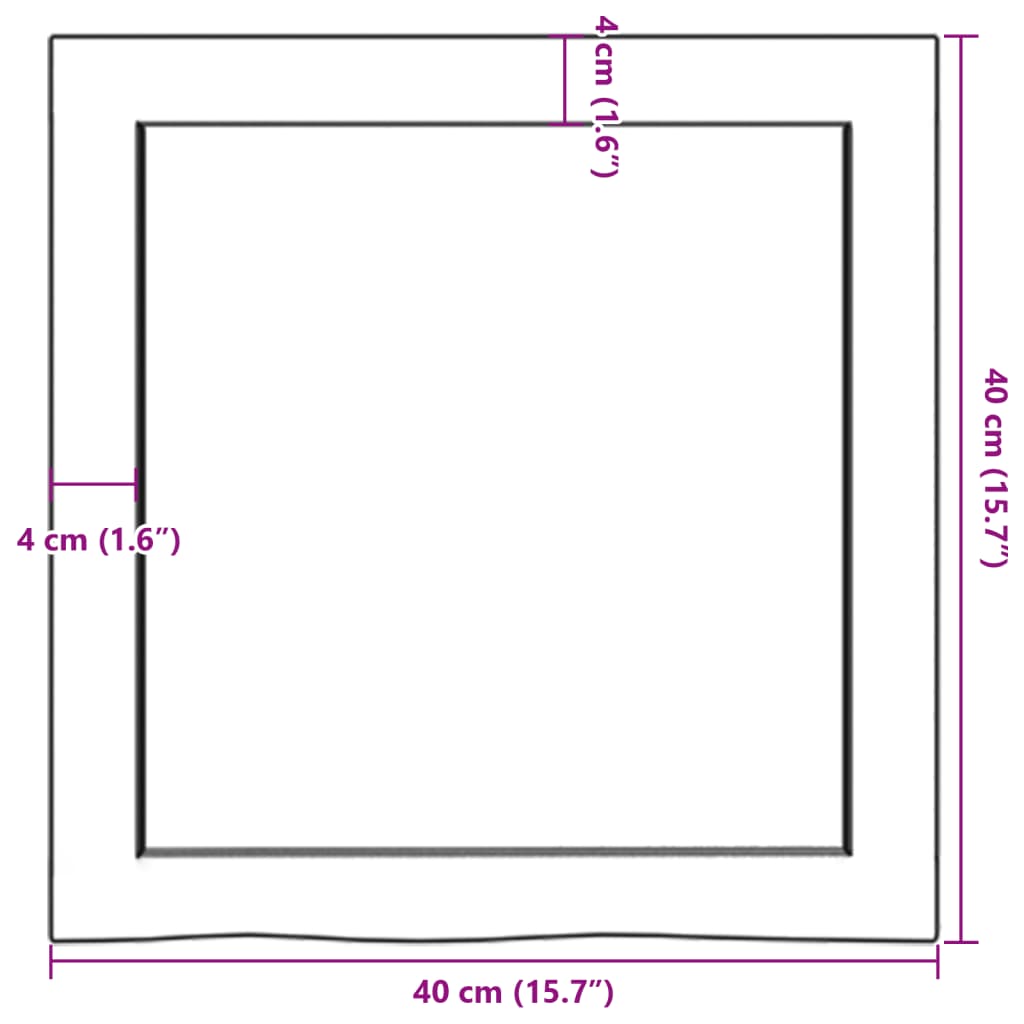 vidaXL Prateleira de parede 40x40x(2-4) cm carvalho tratado castanho