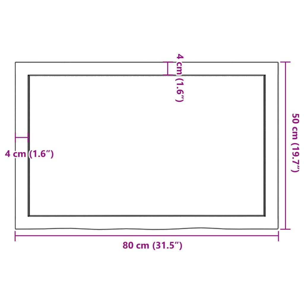 vidaXL Prateleira de parede 80x50x(2-6) cm carvalho tratado castanho