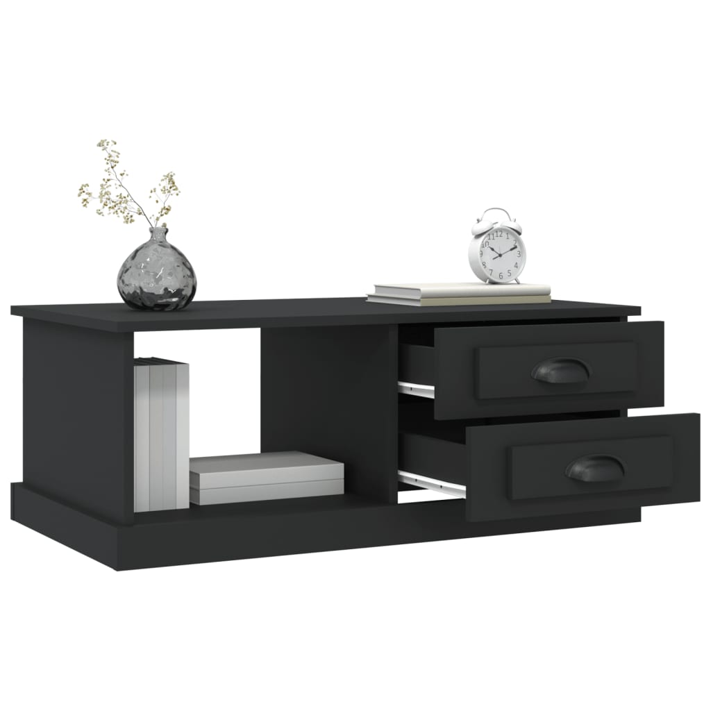 vidaXL Mesa de centro 90x50x35 cm derivados de madeira preto