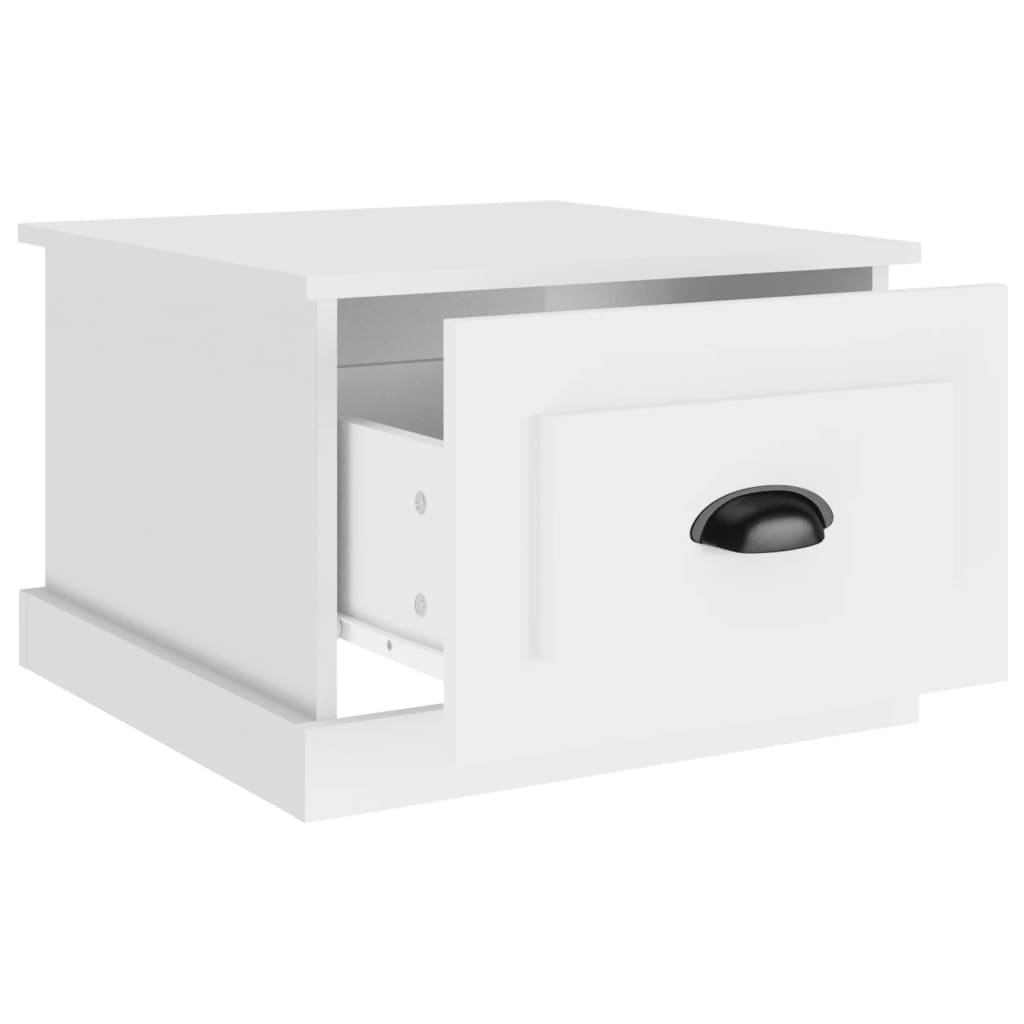 vidaXL Mesa de centro 50x50x35 cm derivados madeira branco