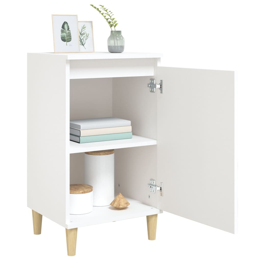 vidaXL Mesa de cabeceira 40x35x70 cm derivados de madeira branco