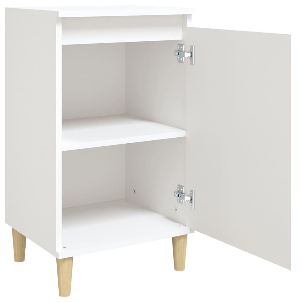 vidaXL Mesa de cabeceira 40x35x70 cm derivados de madeira branco