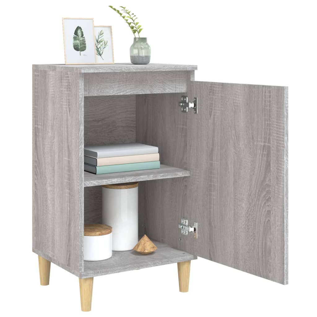 vidaXL Mesa de cabeceira 40x35x70 cm derivados madeira cinza sonoma