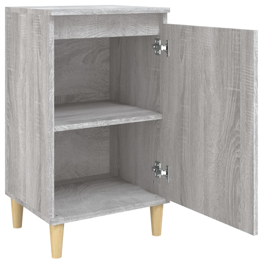 vidaXL Mesa de cabeceira 40x35x70 cm derivados madeira cinza sonoma