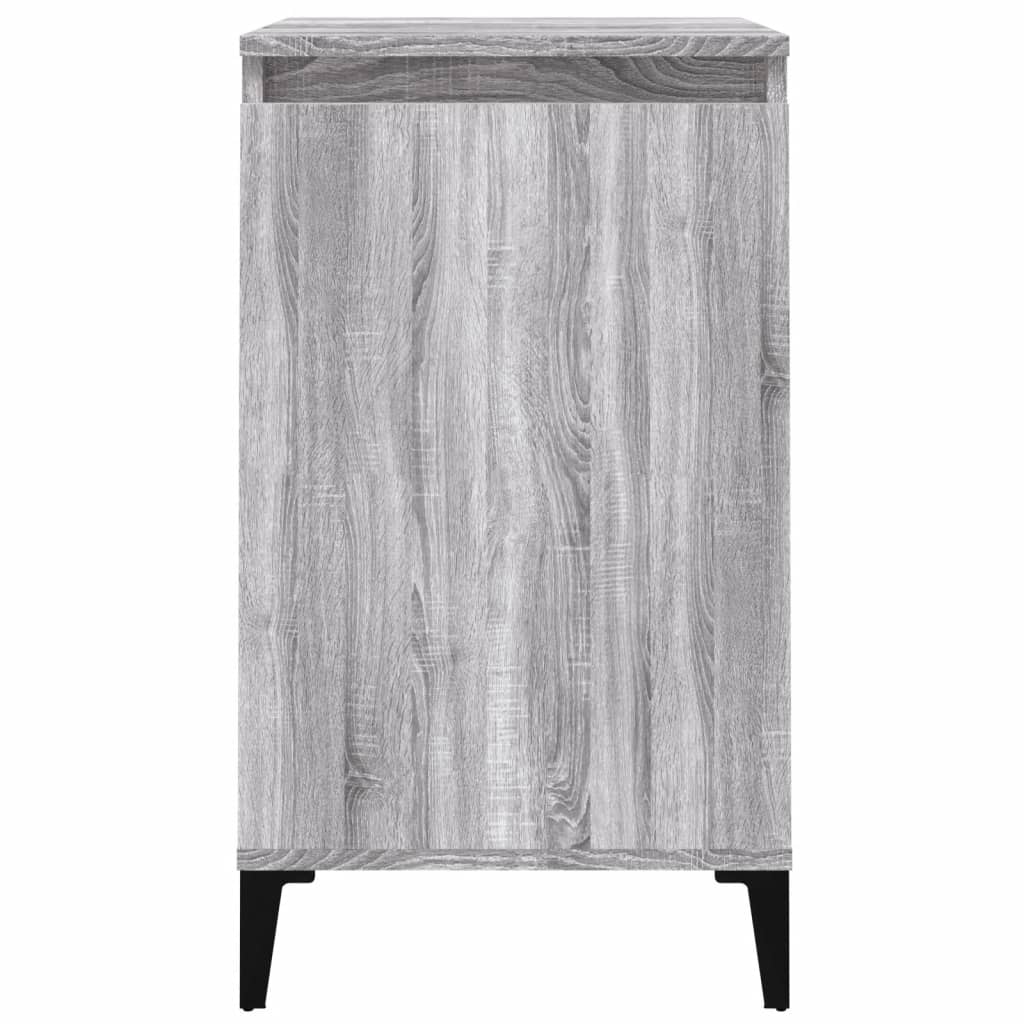 vidaXL Mesa de cabeceira 40x35x70 cm derivados madeira cinza sonoma