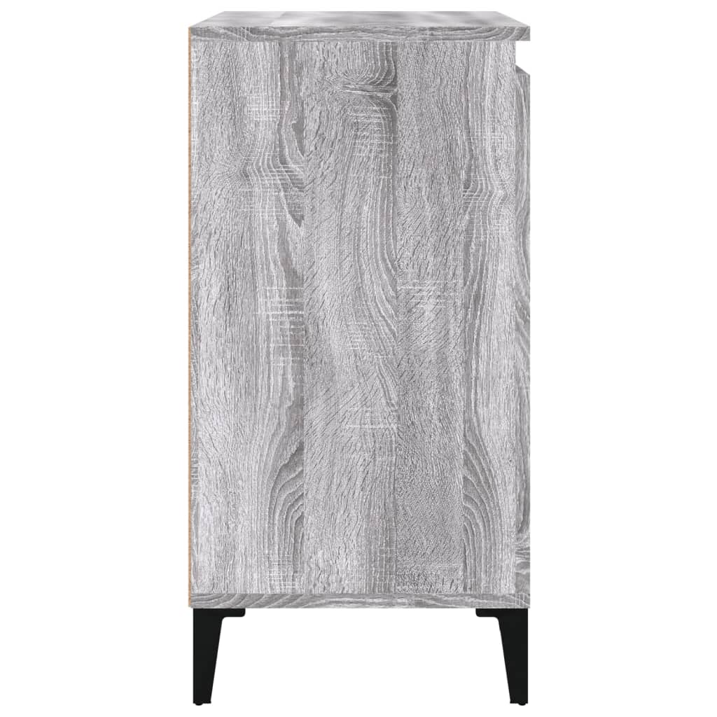 vidaXL Mesa de cabeceira 40x35x70 cm derivados madeira cinza sonoma