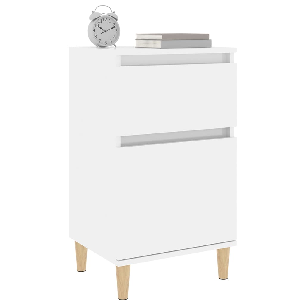 vidaXL Mesa de cabeceira 40x35x70 cm branco brilhante