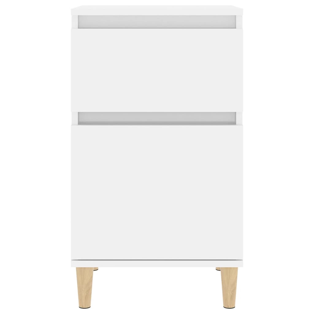 vidaXL Mesa de cabeceira 40x35x70 cm branco brilhante