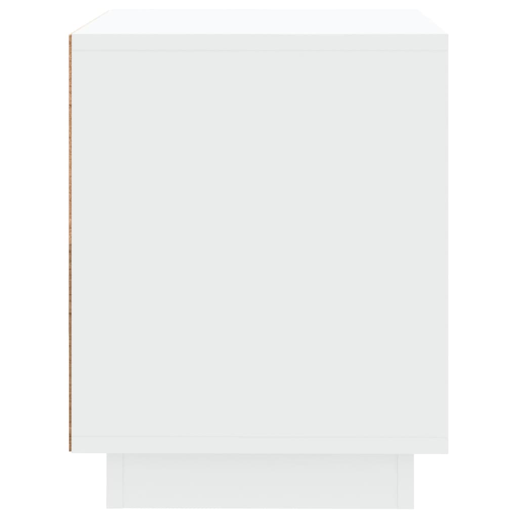 vidaXL Mesa de cabeceira 44x35x45 cm derivados de madeira branco