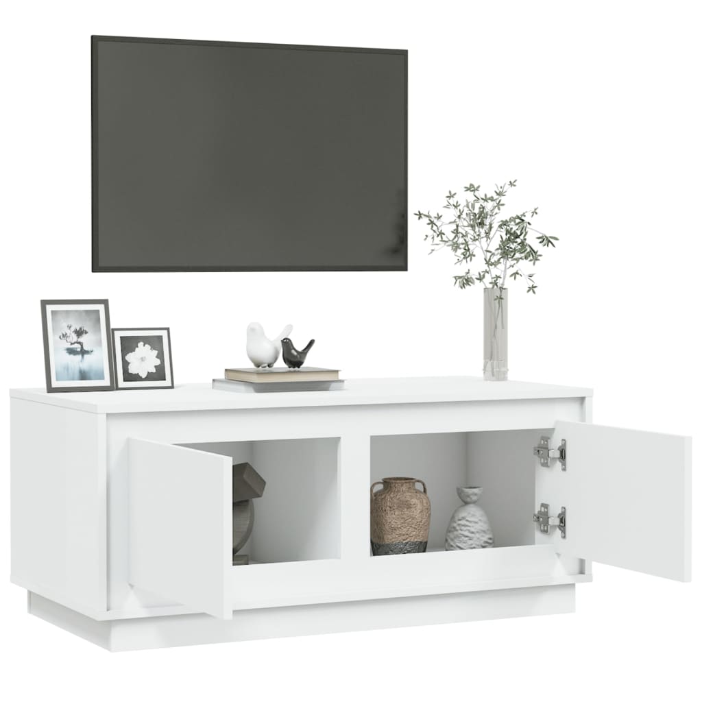 vidaXL Mesa de centro 102x50x44 cm derivados de madeira branco