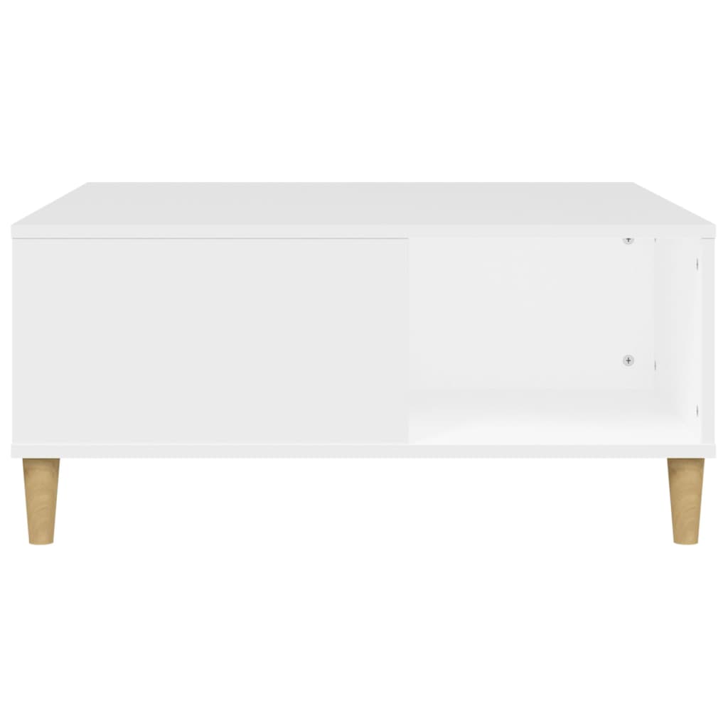 vidaXL Mesa de centro 80x80x36,5 cm derivados de madeira branco