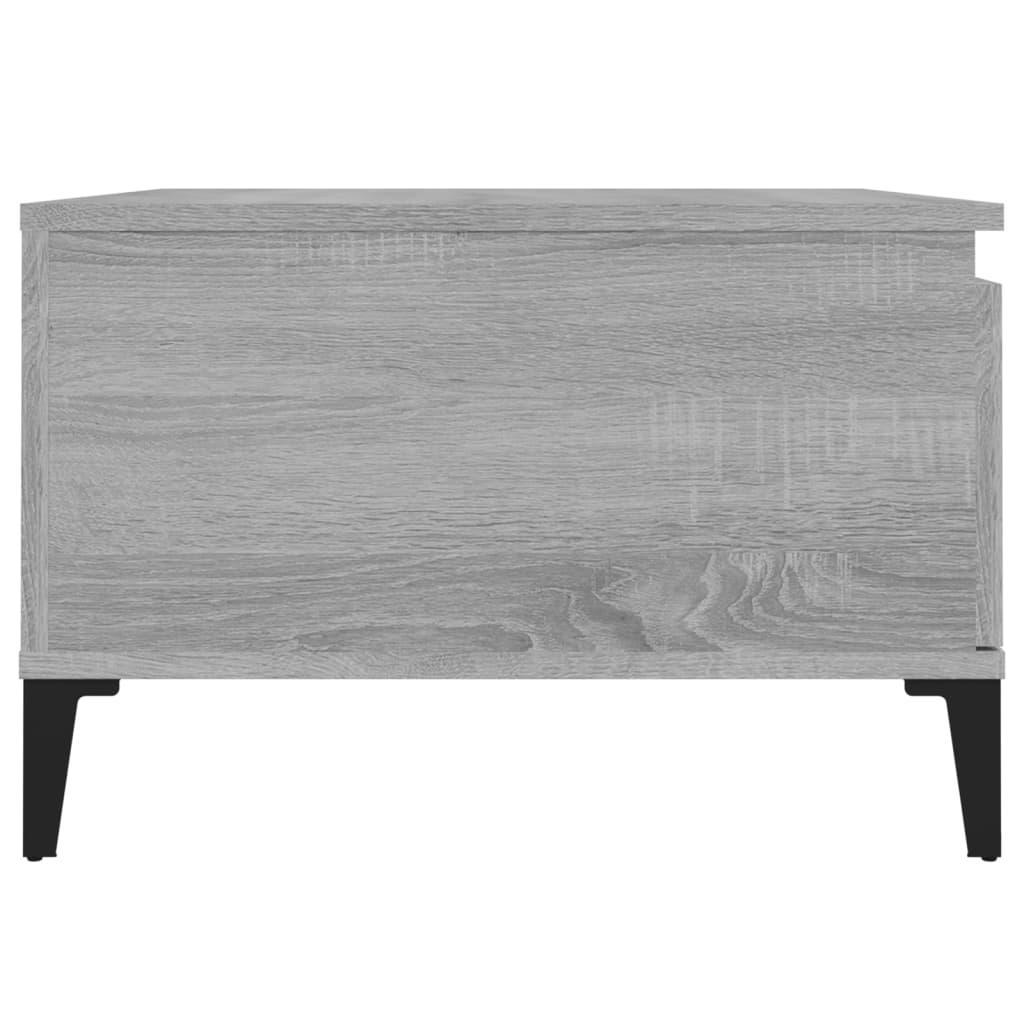 vidaXL Mesa de centro 55x55x36,5 cm derivados de madeira cinza sonoma