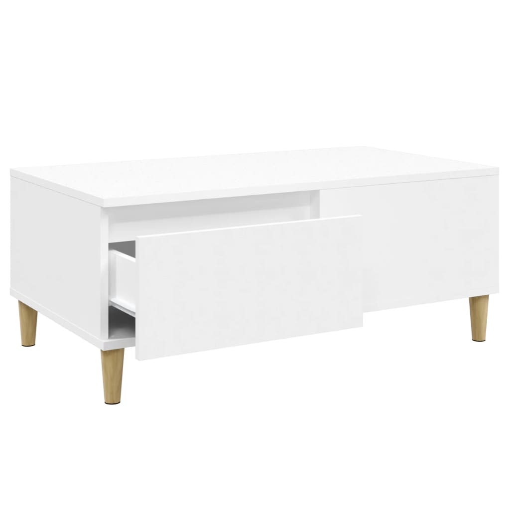 vidaXL Mesa de centro 90x50x36,5 cm derivados de madeira branco