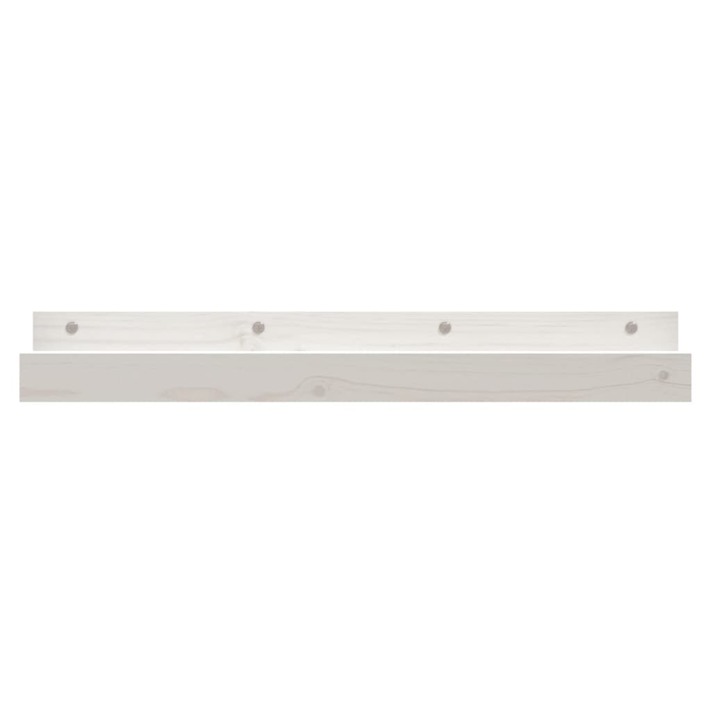 vidaXL Prateleiras de parede 2 pcs 80x12x9 cm pinho maciço branco