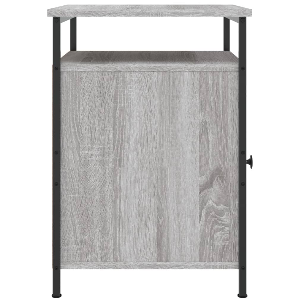 vidaXL Mesa de cabeceira 40x42x60 cm derivados madeira cinzento sonoma