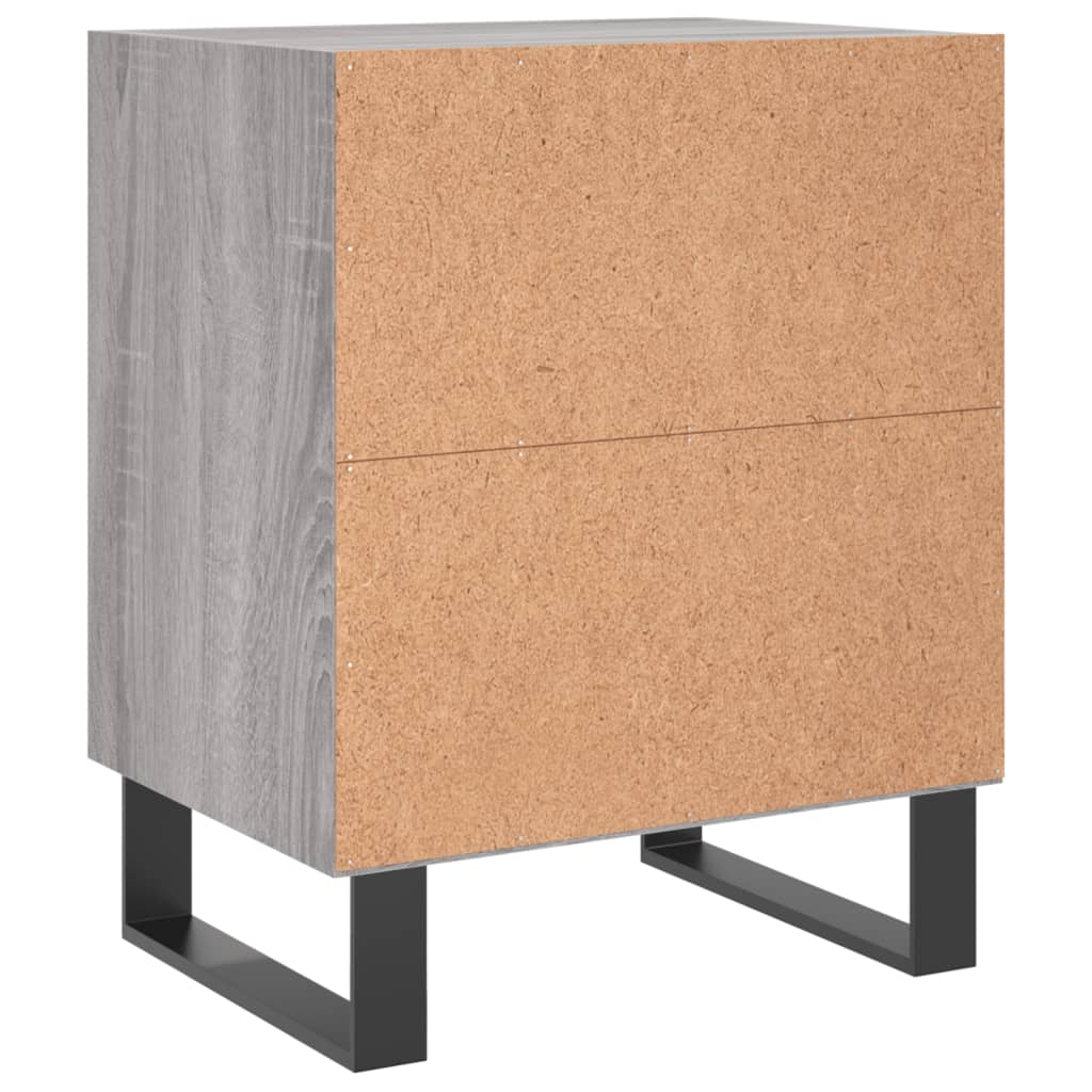 vidaXL Mesas cabeceira 2pcs 40x30x50 cm derivados madeira cinza sonoma