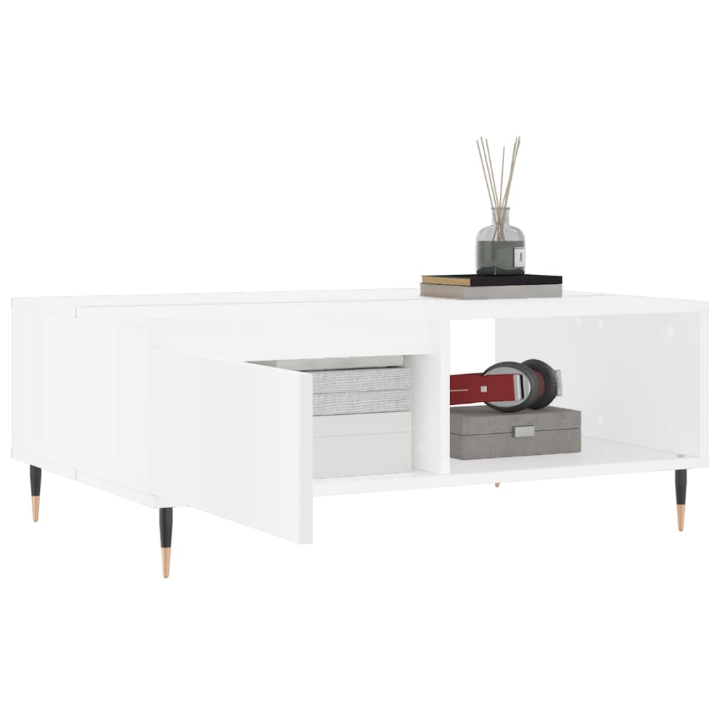 vidaXL Mesa de centro 90x60x35 cm derivados de madeira branco